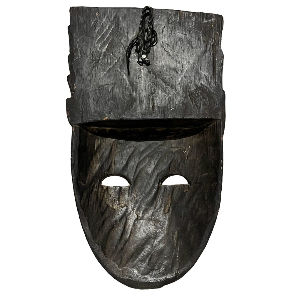 Pemangku Priest 13" Mask Hand Carved Wood Wall Folk Art Mangku Bali Indonesia - Picture 11 of 14